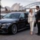 Luxury Mercedes-Benz S-Class sedan chauffeur service hire in Sydney with professional chauffeur near Sydney Harbour.